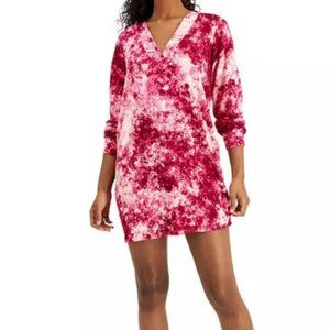 NWT Jenni Long Sleeve Pink Splash TieDye Sleepshirt/Nightgown
